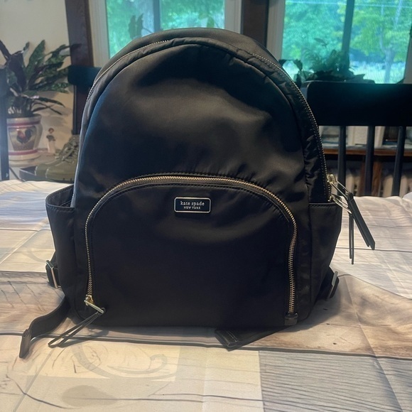 Kate Spade New York Chelsea Large Nylon Fashion Adult Backpack - Black GUC - Picture 2 of 12